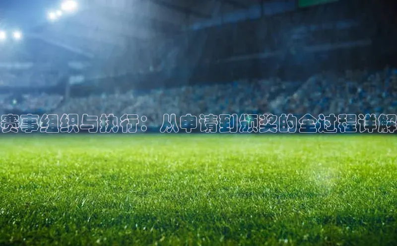 赛事组织与执行：从申请到颁奖的全过程详解
